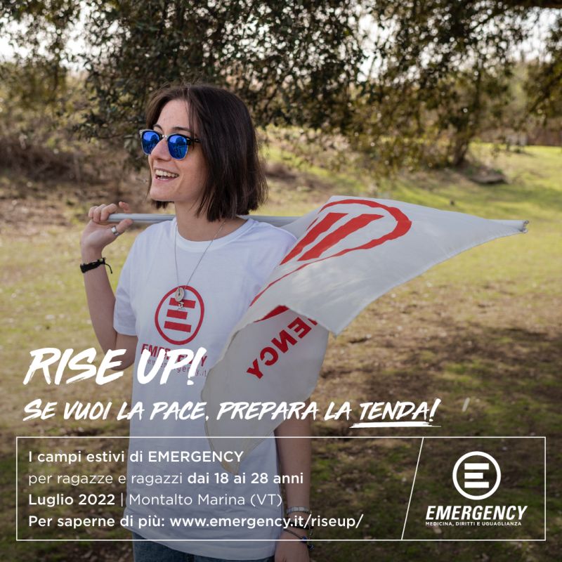 RISE UP! – I CAMPI ESTIVI DI EMERGENCY PER  RAGAZZI E RAGAZZE, A MARINA DI MONTALTO DI CASTRO (VITERBO) DAL 13 AL 27 LUGLIO     