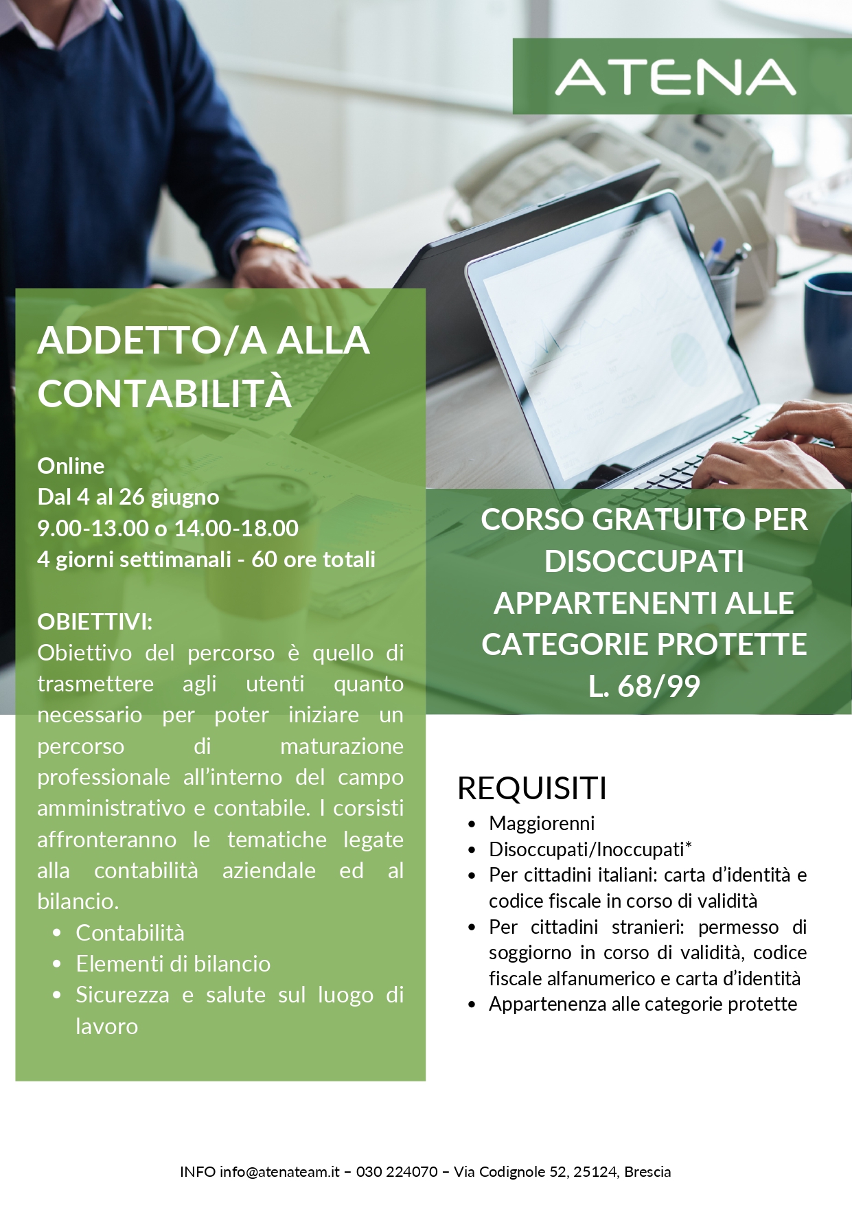 Addetti alla contabilità. (Cat Protette) 