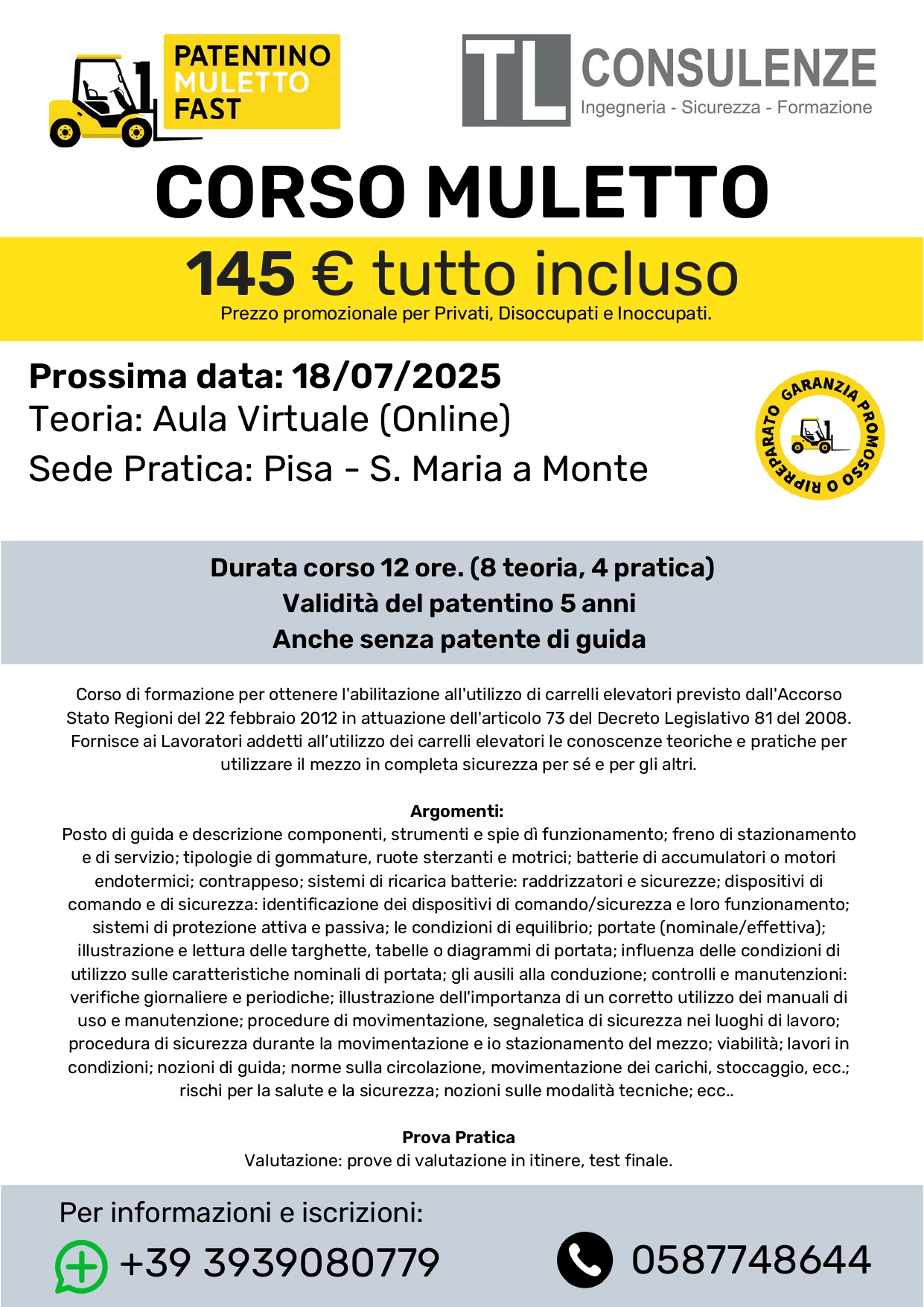 Patentino Muletto