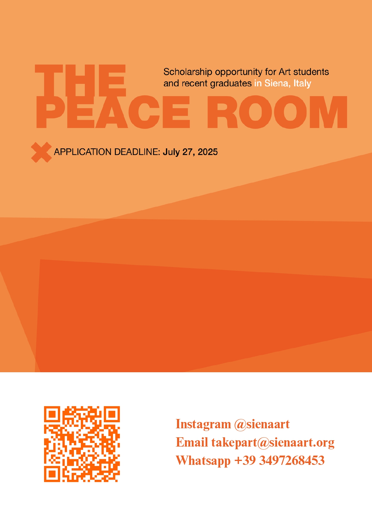 Scholarship opportunity: THE PEACE ROOM