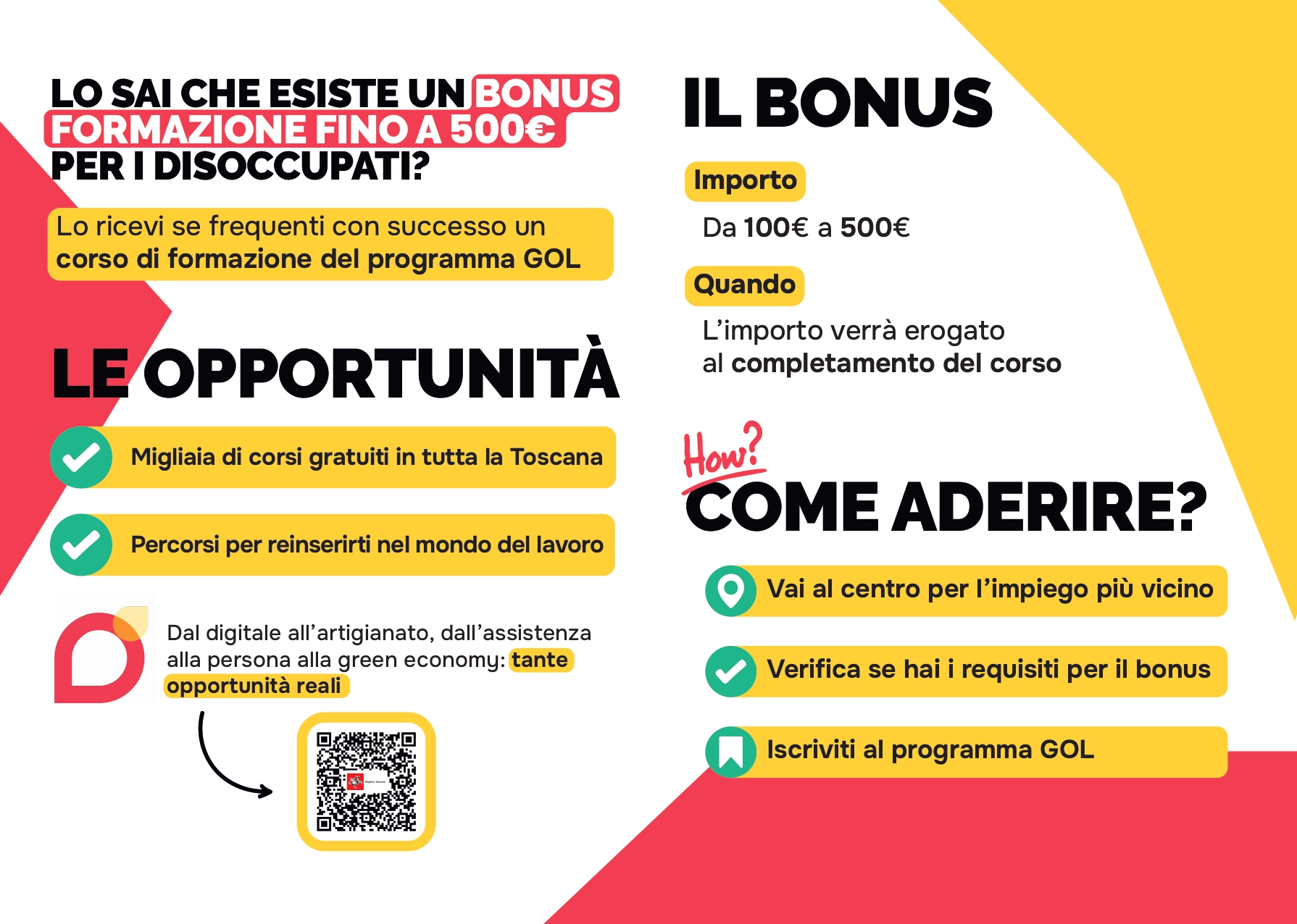 Contatta il centro per l'impiego più vicino 