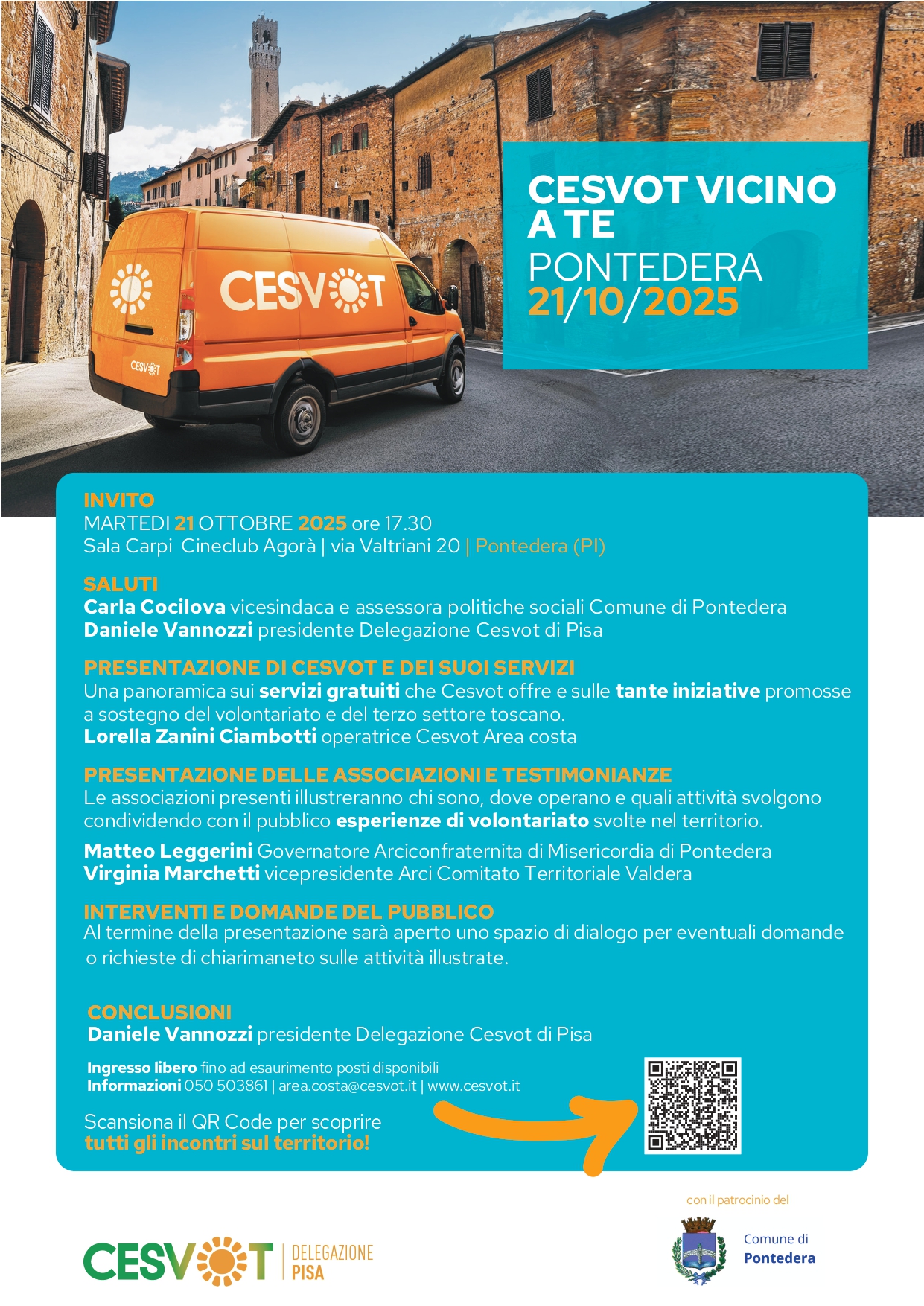 presentazione dei servizi gratuiti e le iniziative a sostegno del volontariato e del terzo settore.