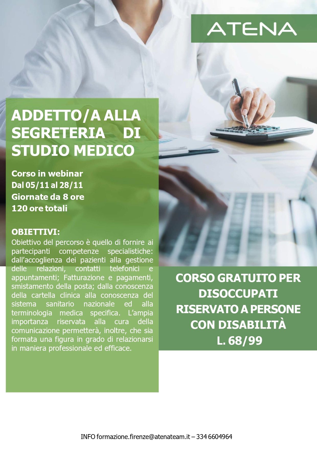 ADDETTO/A ALLA SEGRETERIA DI  STUDIO MEDICO