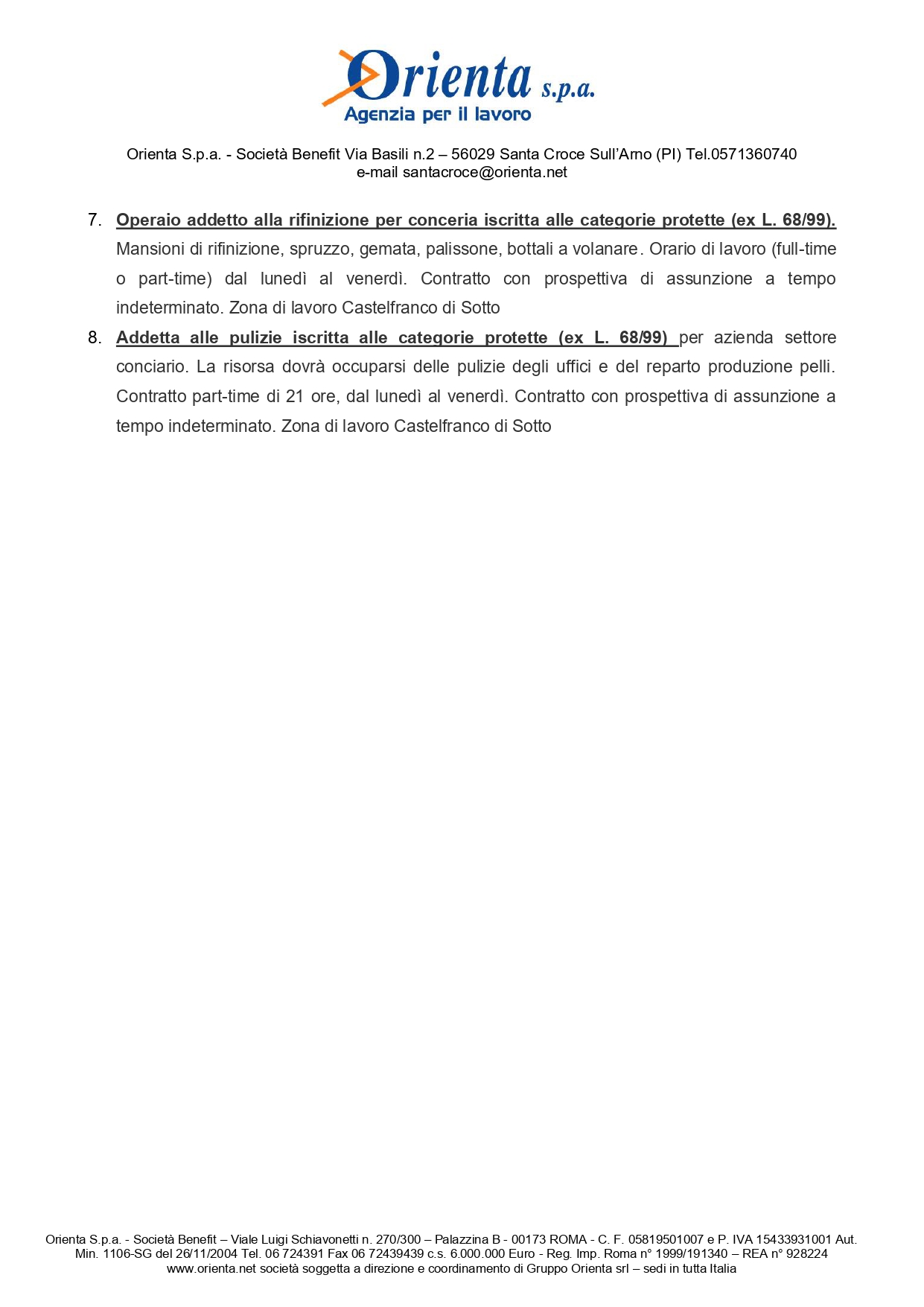 Aggiornamento APL Orienta SpA (pag.2)
