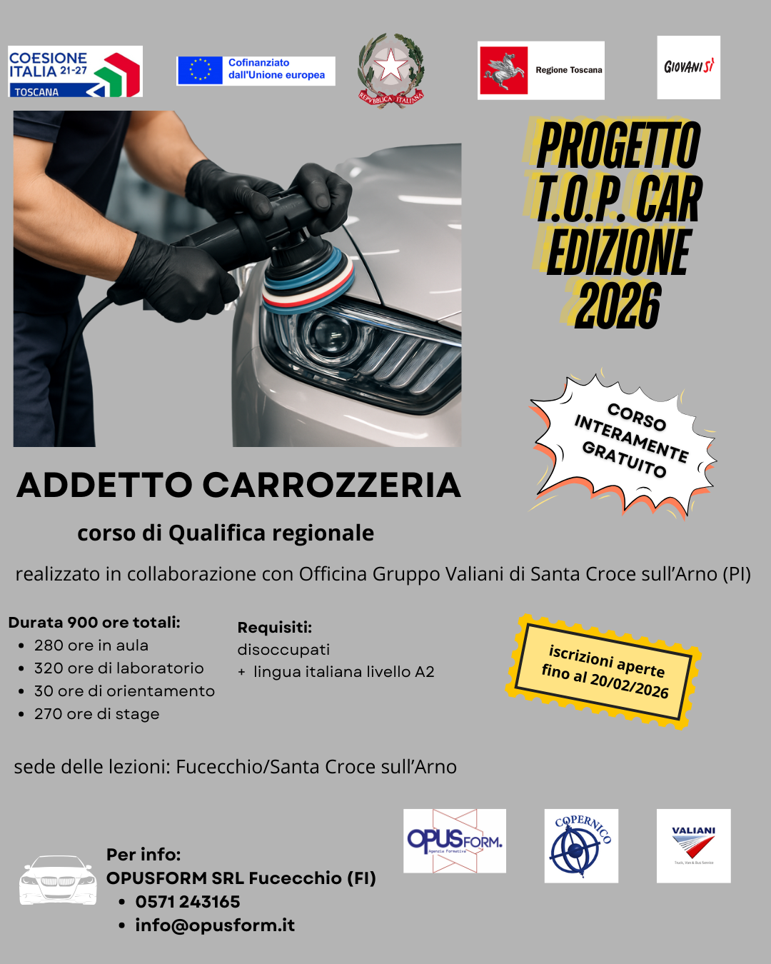 Corso gratuito Carrozziere 