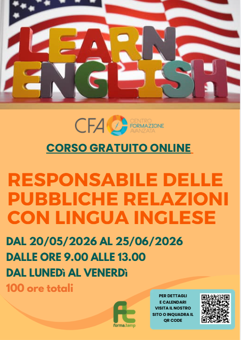  Responsabile delle pubbliche relazioni con lingua inglese