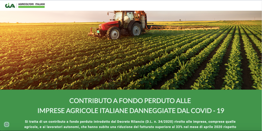 Contributi a fondo perduto: dalla Cia un portale per assistenza e consulenza alle aziende agricole