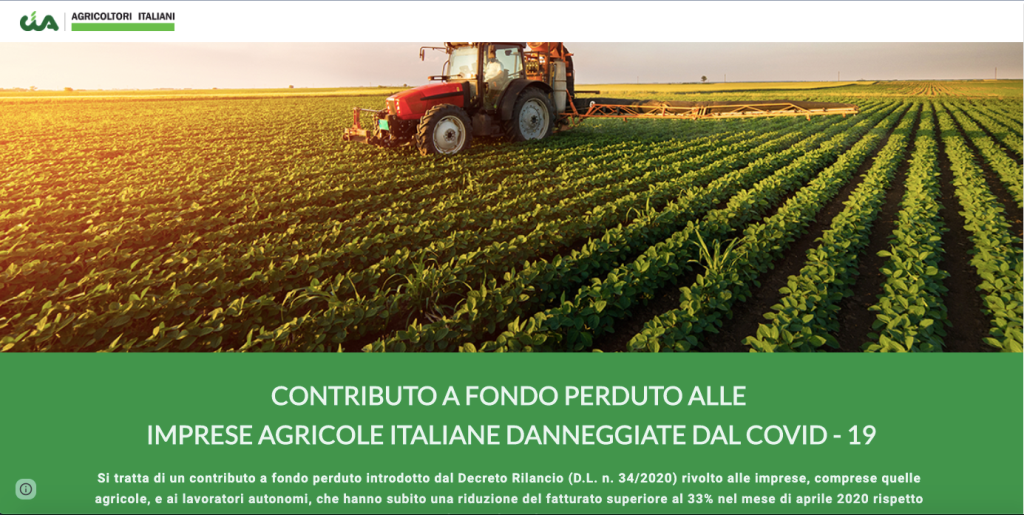 Contributi a fondo perduto: dalla Cia un portale per assistenza e consulenza alle aziende agricole 