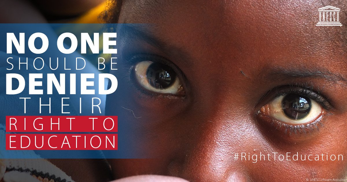  #RightToEducation: campagna per dire no alla discriminazione nell'istruzione!