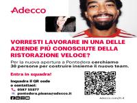 30 posti per nuova apertura Fast Food - Pontedera 