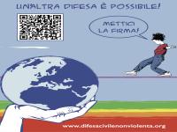 Raccolta firme sulla proposta di legge di iniziativa popolare per l’istituzione del Dipartimento della Difesa Civile non armata e nonviolenta